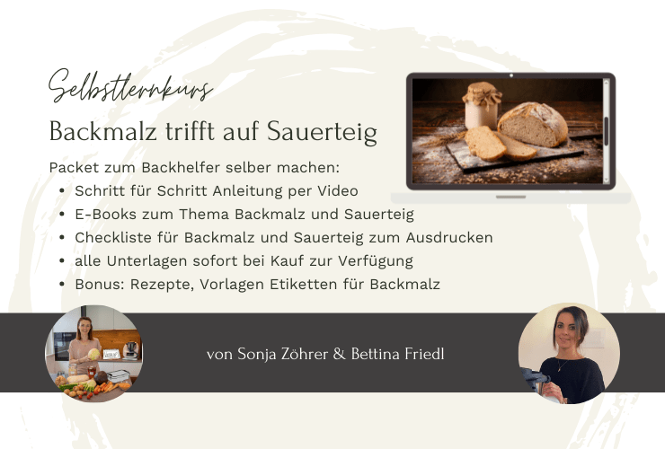 Backhelfer Backmalz und Sauerteig in einem online Selbstlernkurs machen