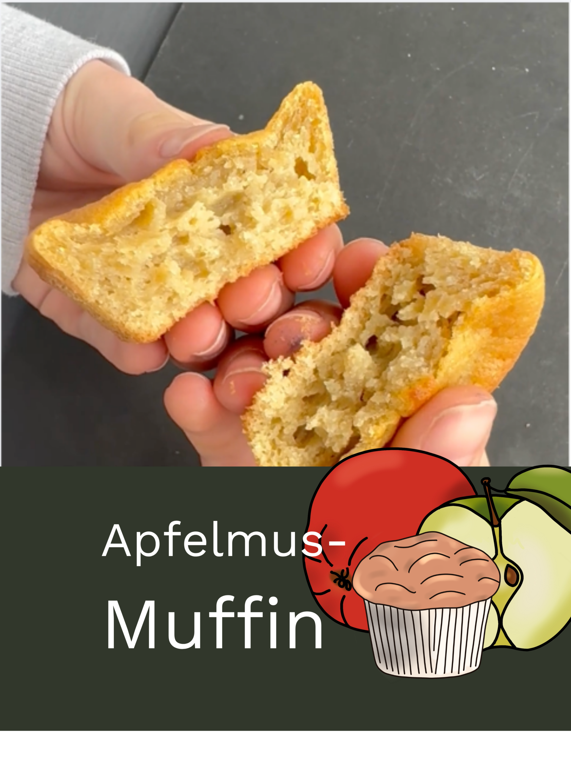 Apfelmusmuffin, Rezept, Restetipp, fluffig, zuckerreduziert